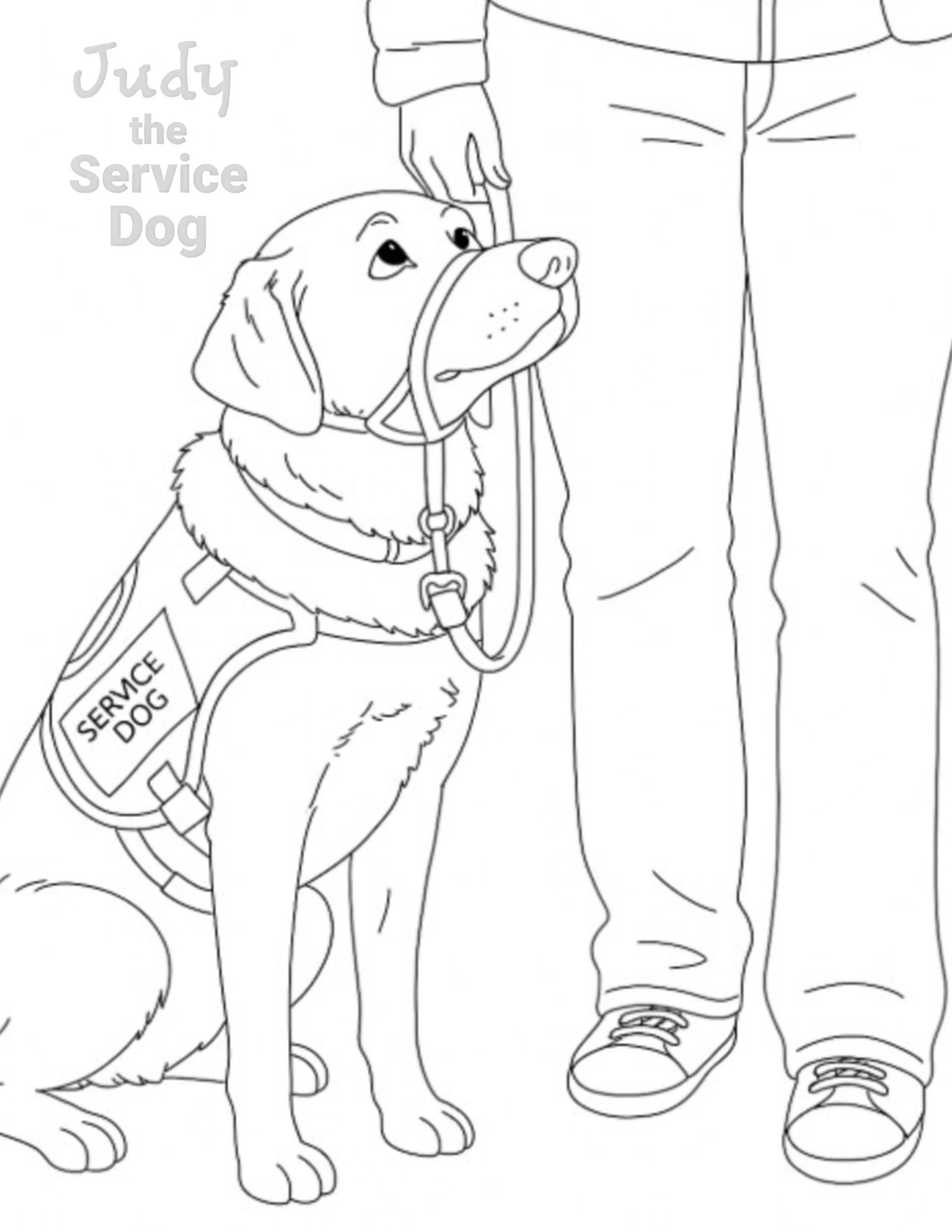 Service Dog Coloring Pages for Teachers